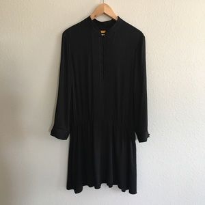 Alice + Olivia | Black Mini Dress Blouson Sleeves
